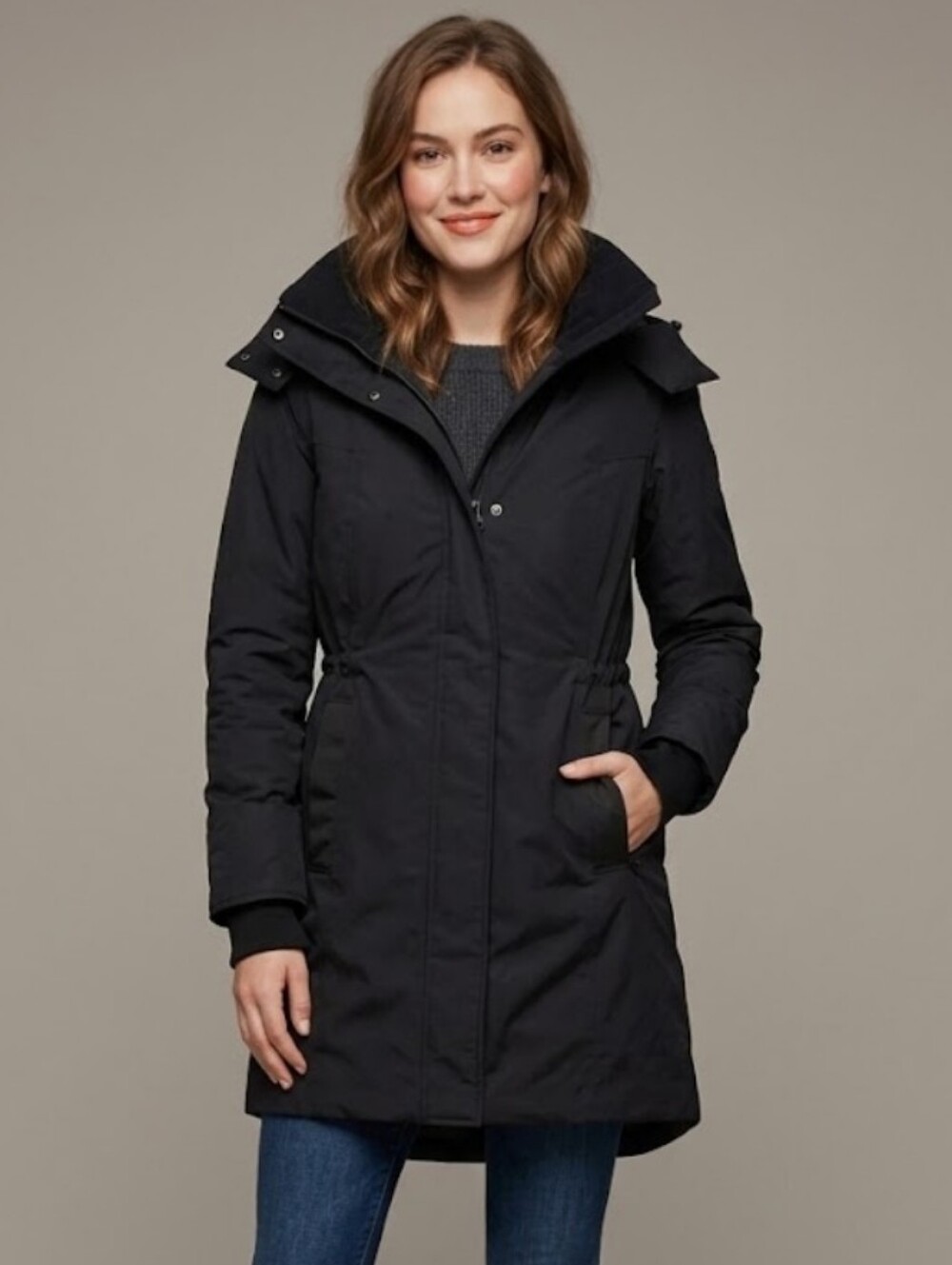 Lululemon Hooded Winter Parka Coat With Cinchable Wasit